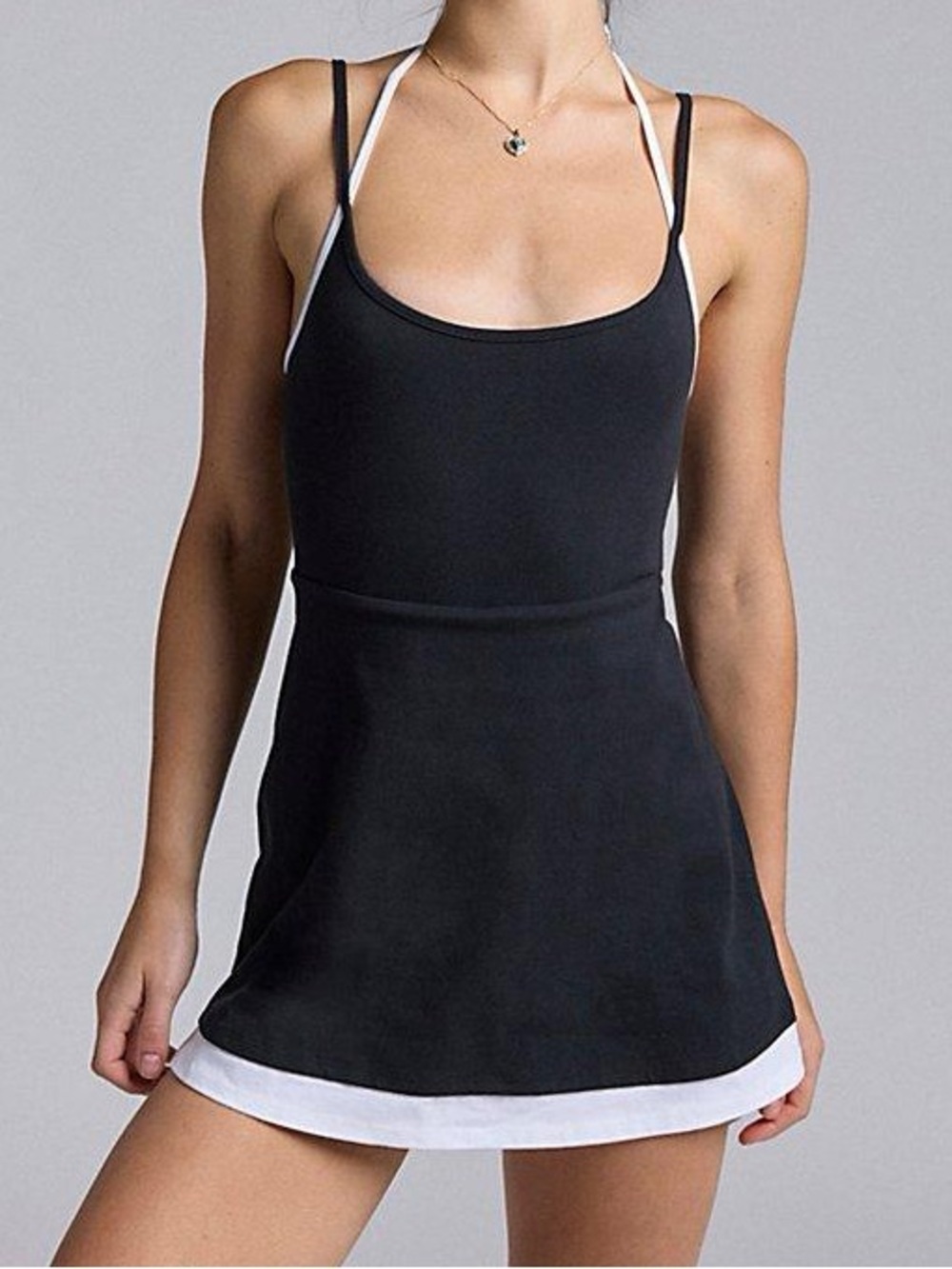 URBAN OUTFITTERS UO Out From Under Bec Double Layer Mini Dress Large L NEW NWOT